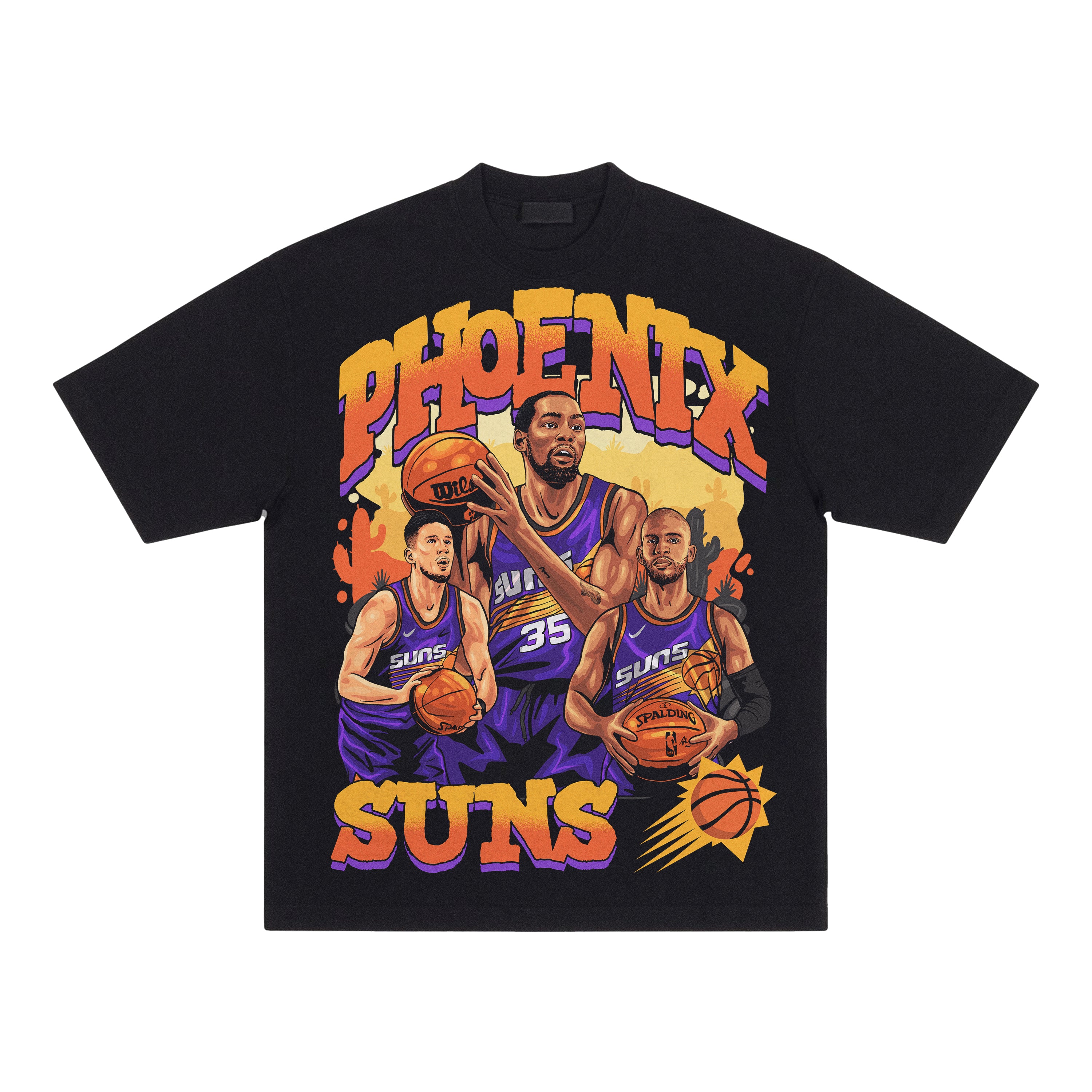 Kevin Durant, Devin Booker And Chris Paul, The Valley, Phoenix Suns T-Shirt  - Mazeshirt