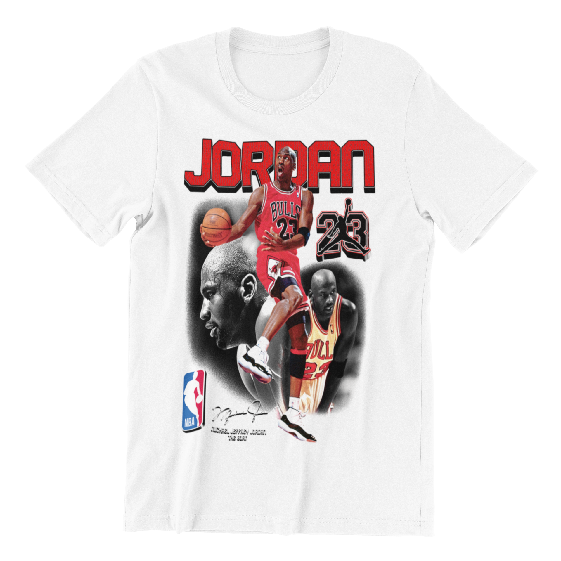 Dirty AZ Soles Michael Jordan 23: Classic Basketball Graphic Tee Large / Black / Short Sleeve