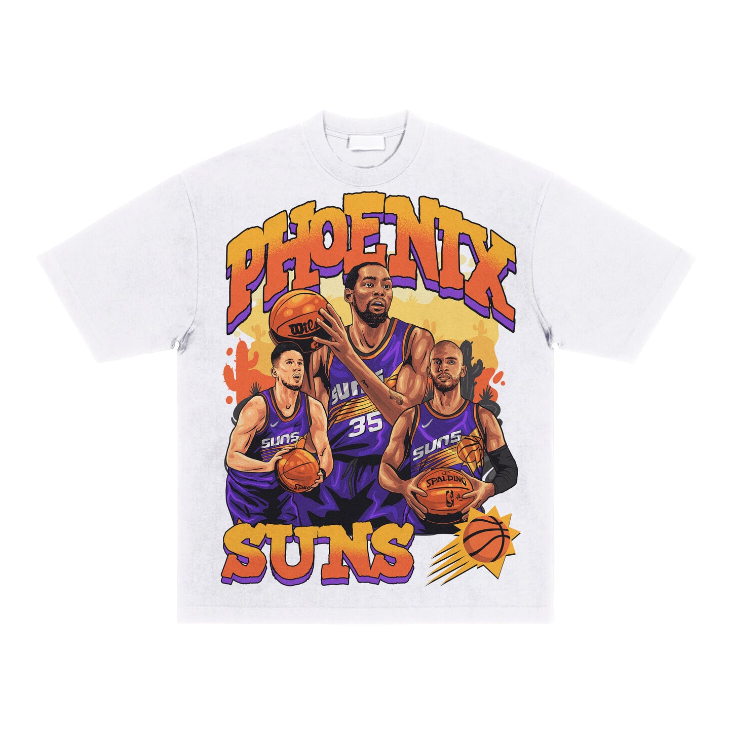 Kevin Durant, Devin Booker And Chris Paul, The Valley, Phoenix Suns T-Shirt  - Mazeshirt